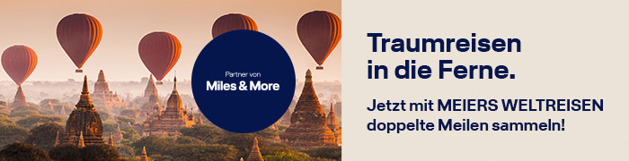 Heißluftballons über der Ebene von Bagan an einem nebligen Morgen in Myanmar | © Getty Images/MEIERS WELTREISEN